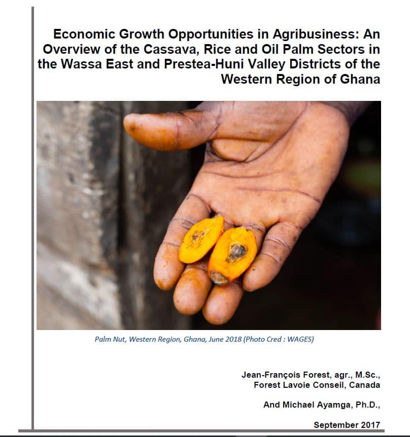 Economic Growth Opportunities in Agribusiness An Overview of the Cassava, Rice and Oil Palm Sectors in the Wassa East and Prestea-Huni Valley Districts of the Western Region of Ghana